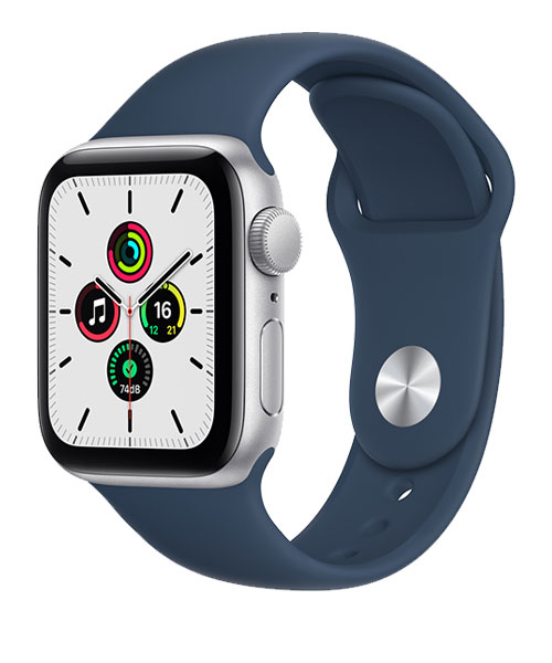 Apple Watch SE V2 40mm Silber/Armband Blau