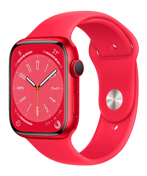 Apple Watch Series 8 GPS 45mm Aluminium PRODUCT(RED) Sportarmband PRODUCT(RED)