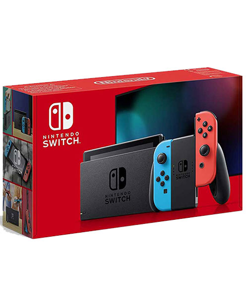 Nintendo Switch Konsole V2, neon-rot / neon-blau