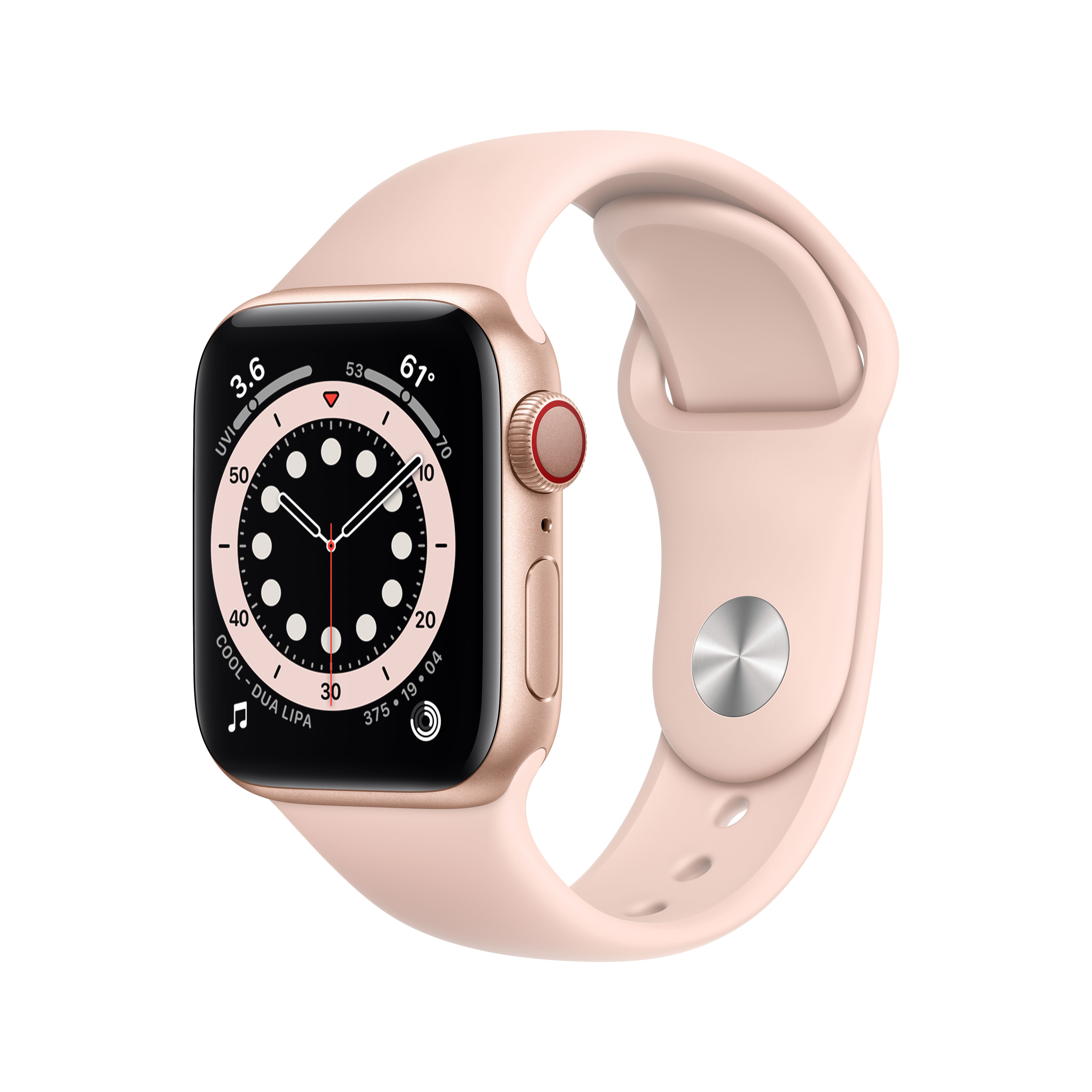 Apple Watch Series 6 Gold aluminium 40mm 4G pink Sand Sport band
